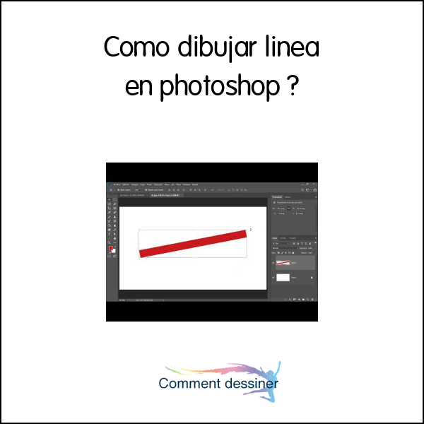 Como dibujar linea en photoshop